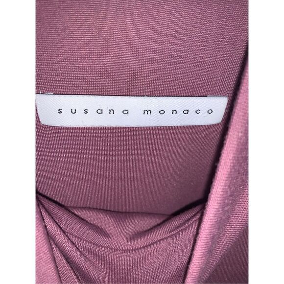 Susana Monaco Mock Neck Thong Bodysuit - Picture 6 of 12